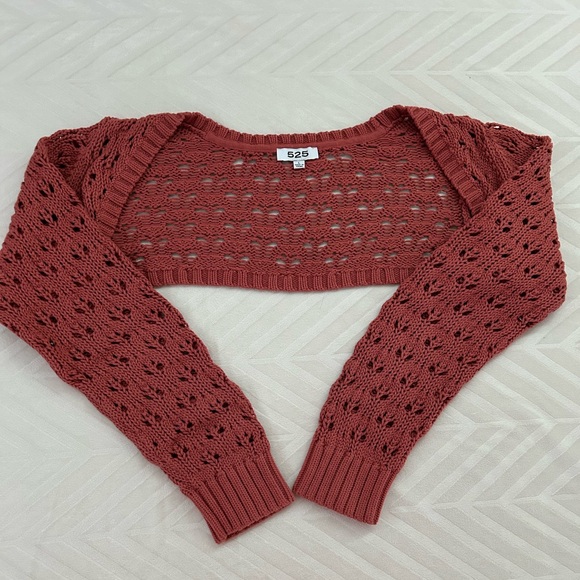 Rust Crochet Shrug - Picture 5 of 5
